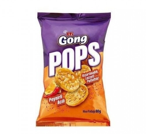 ETİ GONG POPS SPICY CHEESE 80GR*10