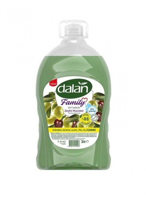 DALAN SIVI SABUN 3 LT ZEYTİN MUCİZESİ*4
