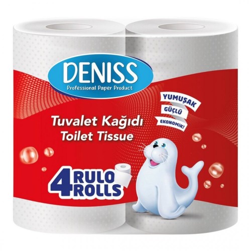 DENISS 2-PLY TOILET PAPER 4 PCS*12