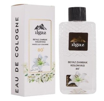 ILGAZ KOLONYA 400 ML BEYAZ ZAMBAK KUTULU*12