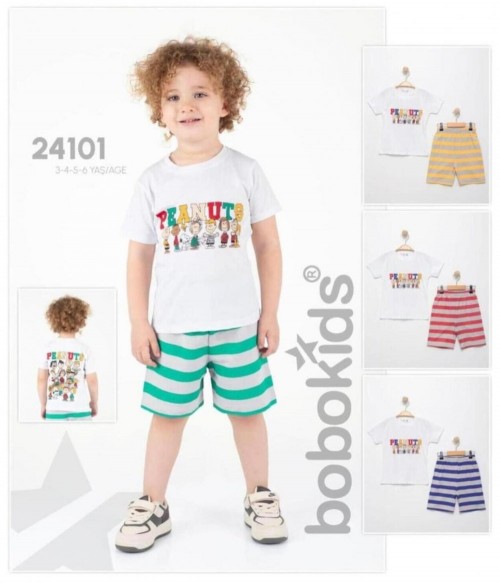 BOY PRINTED SUIT T-SHIRT SHORTS