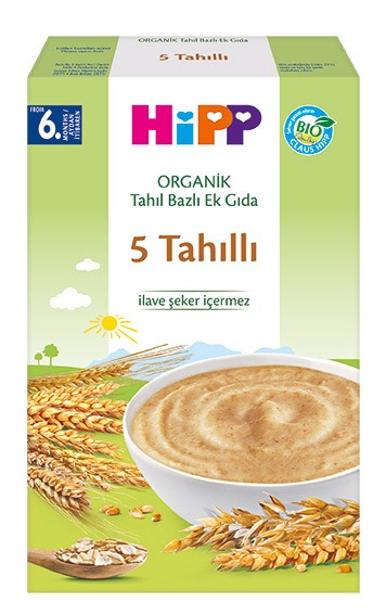 HİPP BIO 5 À BASE DE CÉRÉALES NOURRITURE 200GR * 6