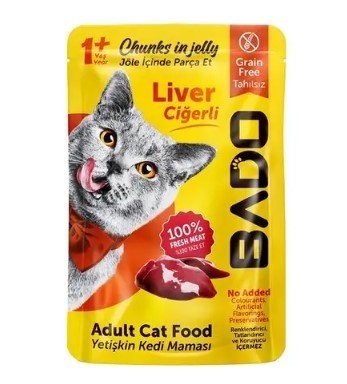 BADO 85 GR YETİŞKİN KEDİ YAŞ MAMA CİĞERLİ*24
