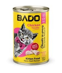 BADO 400 GR YAVRU YAŞ KEDİ MAMASI TAVUK ETLİ*12