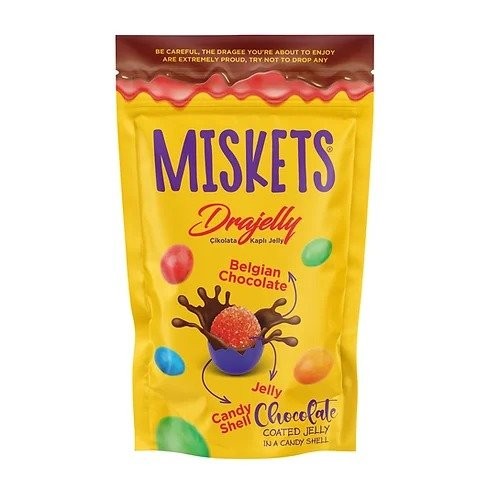 MISKETS 120 GR MILK CHOCOLATE COATED JELLY*12