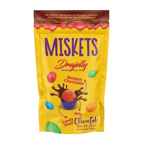 MISKETS 120 GR SÜTLÜ ÇİKOLATA KAPLAMALI JELLY*12