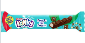 ÜLKER (1166-06) KANKY FILLED HAZELNUT MILK WAVE 13 GR*18