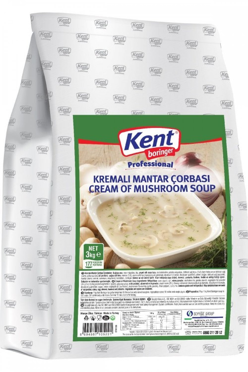 K.BORİNGER 3 KG KREMALI MANTAR ÇORBASI POŞET*4