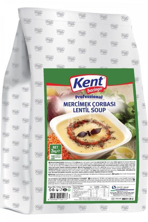 K.BORİNGER 3 KG MERCİMEK ÇORBASI POŞET*4