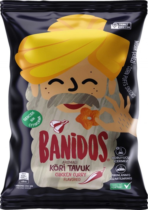 BANİDOS 35 GR MISIR ÇEREZİ KÖRİ TAVUK*48