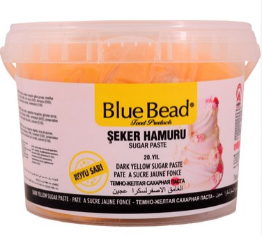 BLUE BEAD 1 KG KOYU SARI ŞEKER HAMURU*12