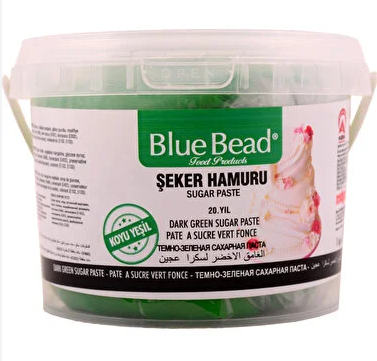 BLUE BEAD 1 KG KOYU YEŞİL ŞEKER HAMURU*12