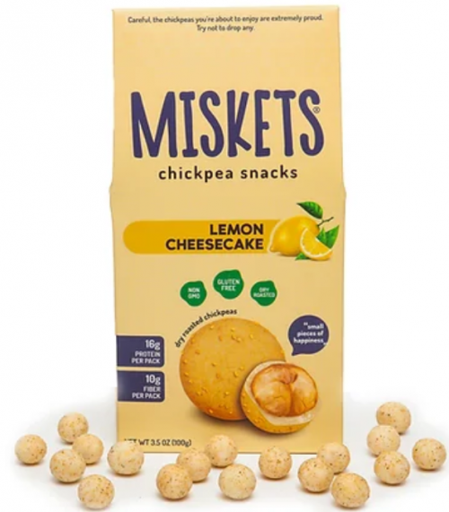 MISKETS 80 GR CHIKPEA COATED WITH LEMON CHEESCAKE*12
