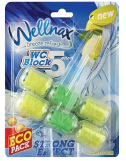 WELLNAX WC BLOCK 2 PCS LEMON 57 GR*24