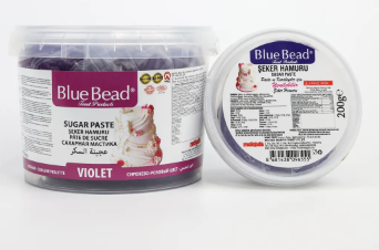 BLUE BEAD 200 GR VIOLET SUGAR DOUGH*48