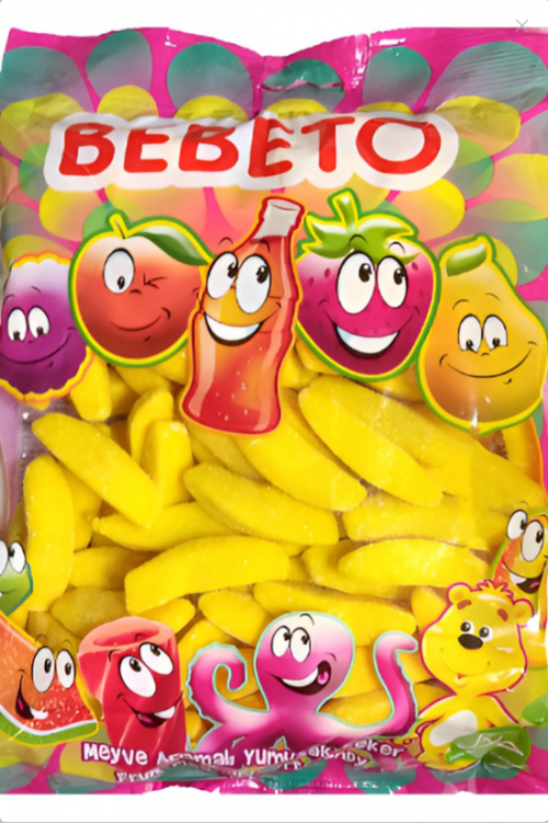 BEBETO 1 KG NEON BANANA SOFT CANDY*12