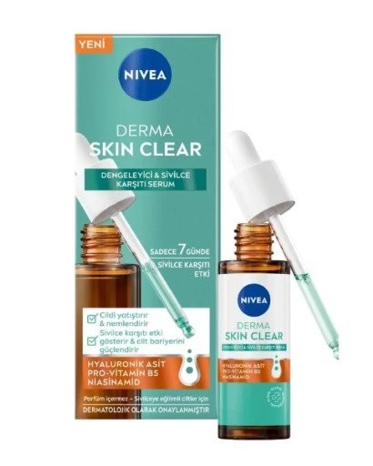 NIVEA 30 ML DERMA SKIN CLEAR RGN PRT SERUM*12