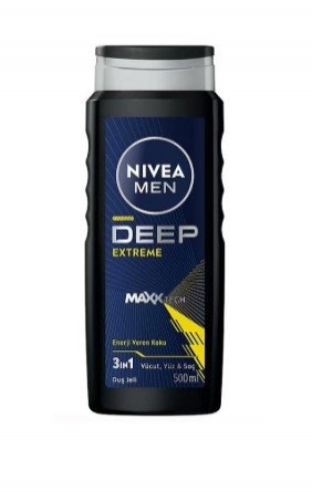NIVEA 500ML SHOWER SHAMP MEN DEEP EXTREME*12