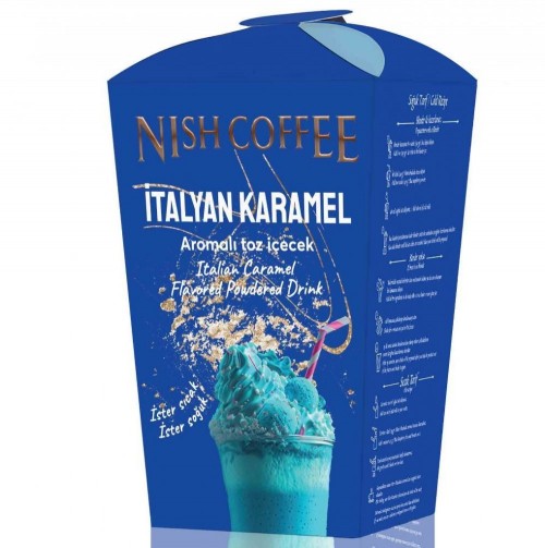 NISH COFFEE POWDER DRINK 250 GR ITALIAN CARAMEL*24