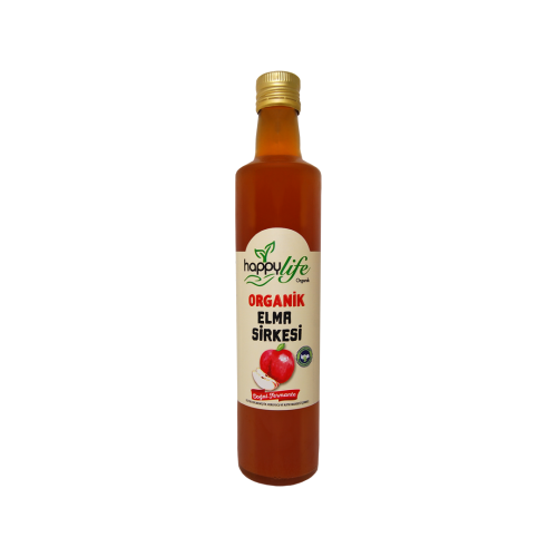 HAPPY LIFE 500 GR ORGANIC APPLE VINEGAR*12