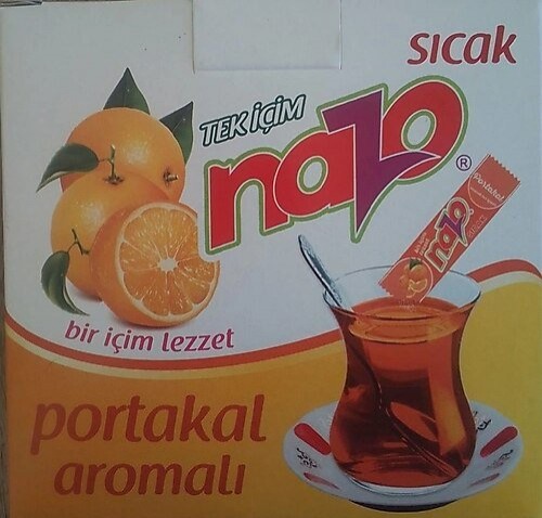 NAZO 1,5 GR AROMALI PORTAKAL SICAK TOZ İÇECEK*48