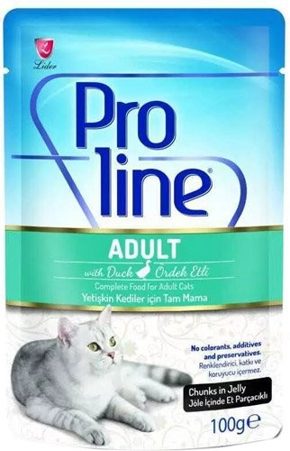 PROLİNE KEDİ MAMASI 100 GR ÖRDEK ETİ YETİŞKİN*20