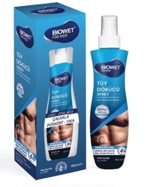 BİOWET HAIR REMOVAL CREAM GAS-FREE SPRAY 150 ML FORMEN*24