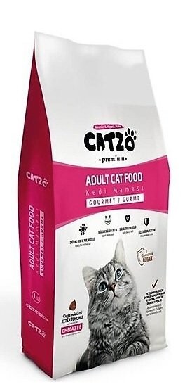 CATZO KEDİ MAMASI 1 KG PAKET RENKLİ GURME*15