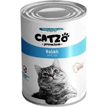 CATZO 400 GR KEDİ KONSERVE PREMİUM BALIK PARÇA ETLİ*12