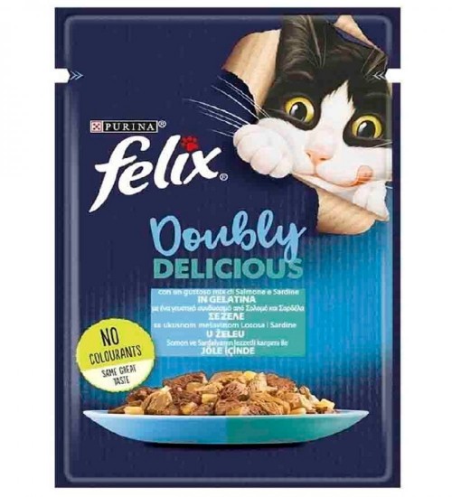 FELİX DOUBLE TASTE SALMON & TROUT WET FOOD 85 GR*26