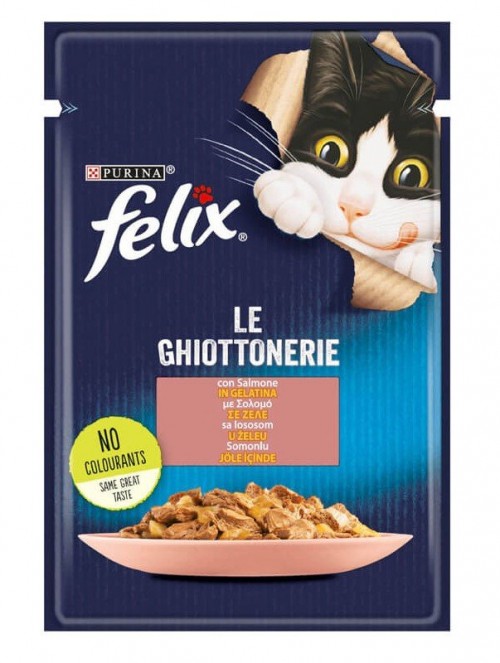 فيليكس طعام القطط الرطب بالسلمون 85 جرام*26