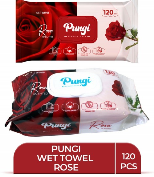 PUNGI 120 SERVIETTE HUMIDE ROSE*18