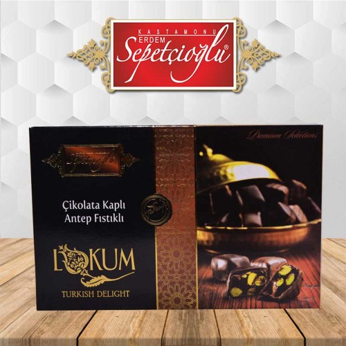 SEPETÇİOĞLU 300 GR CHOCOLATE COATED DELIGHT WITH PISTACHIO*12