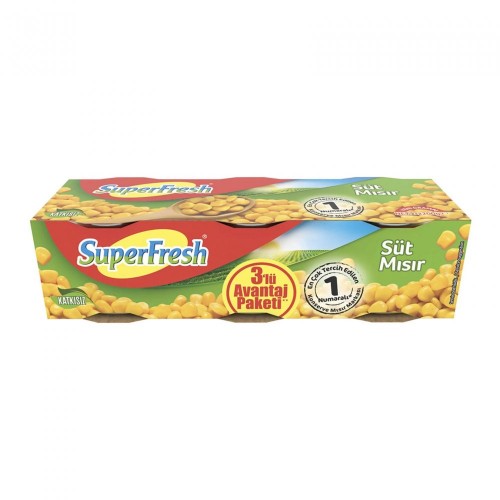 SUPERFRESH CANNED CORN 3*200 GR*15