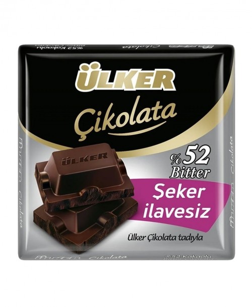 ÜLKER (1431-08)ÇİKOLATA BİTTER KARE %52 60GR*6