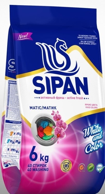 SİPAN MATIK BLANC ET COULEUR 6KG * 1