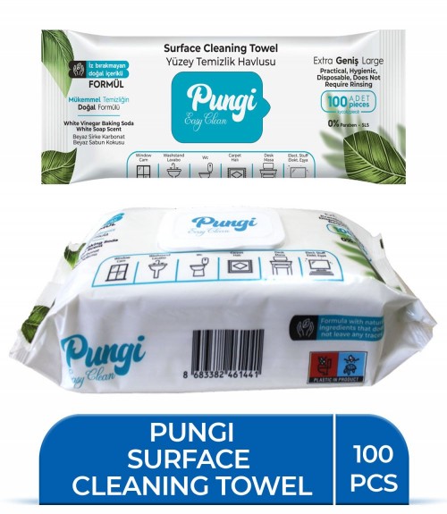 PUNGI 100 PACK SERVIETTES DE NETTOYAGE DE SURFACE*12