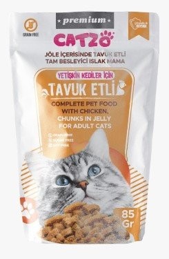 CATZO PREMİUM YETİŞ.KEDİ POUCH 85 GR TAVUKLU *24