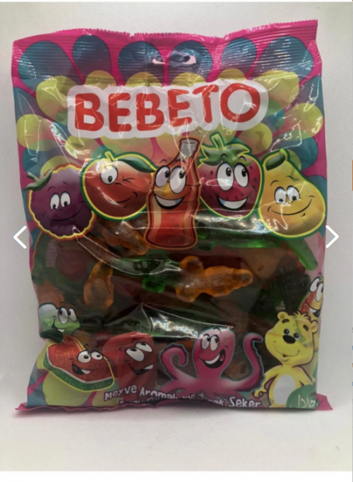 BEBETO 1 KG CROCODILE SOFT CANDY*12