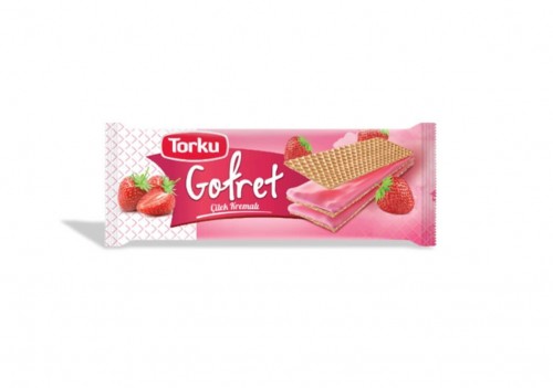 TORKU GOFRET ÇİLEK KREMALI 142GR*19