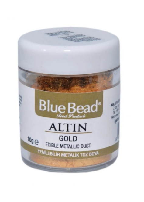 BLUE BEAD 10 GR EDIBLE METALLIC POWDER GOLD*40