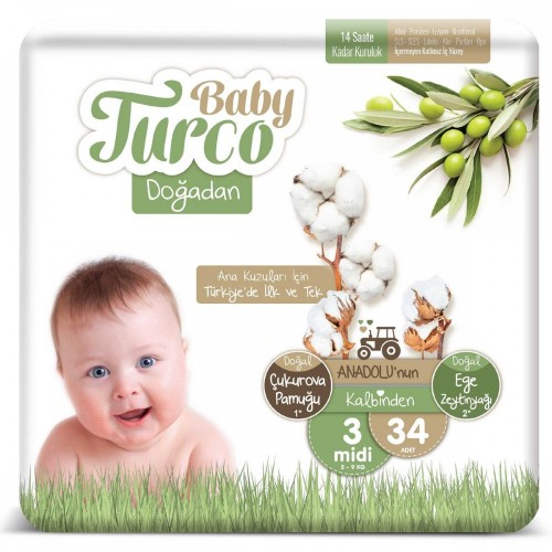 BABY TURCO NATURE JUMBO MIDI 34*5