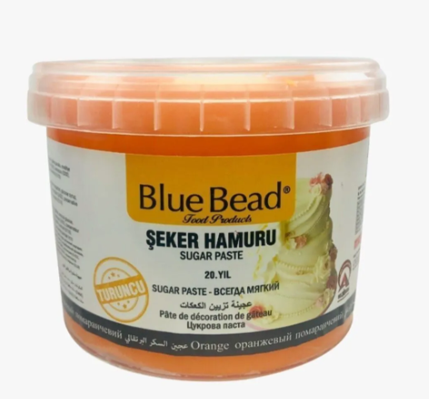 BLUE BEAD 1 KG ORANGE SUGAR DOUGH*12