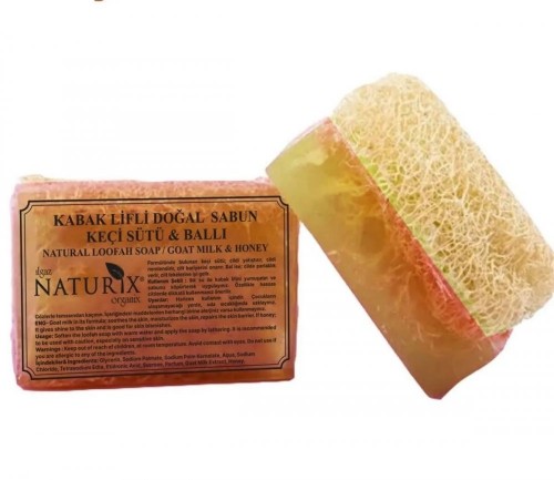 NATURIX 130 GR PUMPKIN FIBER SOAP GOAT MILK-HONEY*48