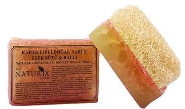 NATURIX 130 GR PUMPKIN FIBER SOAP DONKEY MILK-HONEY*48