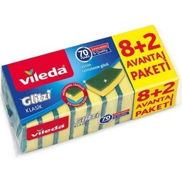 VİLEDA YEŞİL SÜNGER 8+2Lİ DÜZ*12