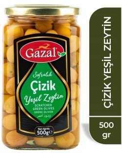 GAZAL 500 GR YEŞİL ÇİZİK ZEYTİN*6