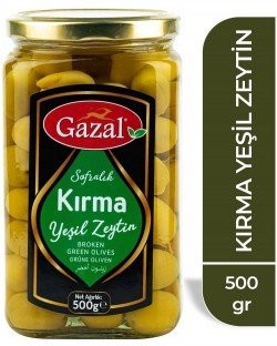 GAZAL 500 GR YEŞİL ZEYTİN KIRMA*6