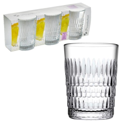 (520302)PAŞABAHÇE RAIN WATER GLASS 3 PCS*8