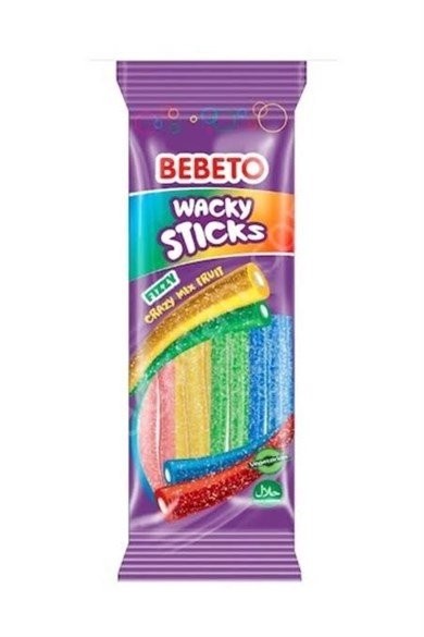 BEBETO 75 GR WACKY STİCKS FİZZY*12